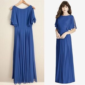 After Six Nordstrom Bridesmaid Maxi Dress Gown NWT Blue